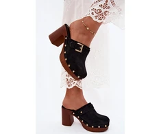 Basutės su kulnu Step in style iš odos imitacijos