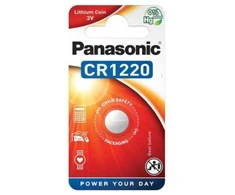 Baterija CR1220 PANASONIC 1 vnt. kaina už pakuotę.