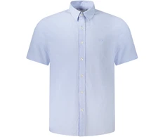 Błękitna koszula vyriška Guess Jeans w drobną kratę