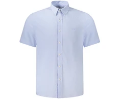 Błękitna koszula vyriška Guess Jeans w drobną kratę