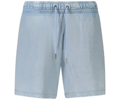 Błękitne szorty dresowe moterims Guess Jeans su efektem sprania