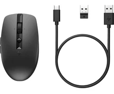Belaidė įkraunama tylioji pelė HP 710, juoda, su baterija, 6E6F2AA