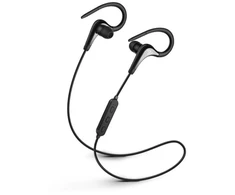 Belaidės ausinės su mikrofonu, SAVIO WE-03 (į ausis, sportinės; belaidės, Bluetooth; su integruotu mikrofonu; juodos)