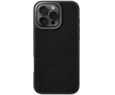 UNIQ dėklas Keva Max Apple iPhone 16 Pro 6.3 Magclick Charging juodos spalvos/juodos spalvos(carbon)