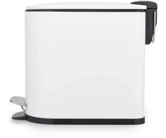 Beldray Slimline D formos pedalinė šiukšliadėžė, 5 l, balta