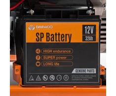Benzininis generatorius Daewoo GDA 7500E, 6500 W, oranžinis ir juodas