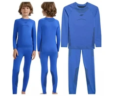 Berniukų besiūlių apatinio trikotažo komplektas (viršus+kelnės) 4F 4FJWAW25USEAM248-36S