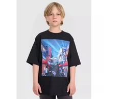 Berniukų oversized T-marškinėliai su spauda 4F 4FJRAW25TTSHM3061-20S