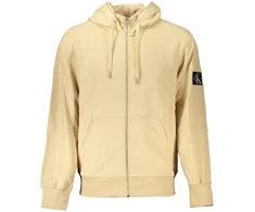 BEŻOWA BLUZA MĘSKA Z ZAMKIEM CALVIN KLEIN