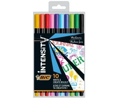 Bic Rašiklių rinkinys FineLiners Intensity Fine 0.4 mm, 10 spalvų rinkinys CEL1011727