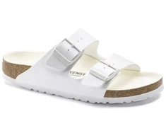 Birkenstock Arizona Birko-Flor Reguliarios Moteriški/Vyriški Basutės Platiems Kojoms Vasarai, Baltos (1019061)