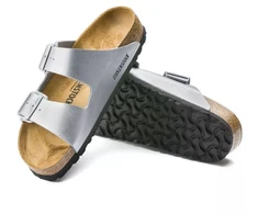 Birkenstock Arizona Birko-Flor Sidabrinės Moteriškos Šlepetės Įprastos/Platintos (1012282)