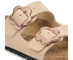 Birkenstock ARIZONA FLOWER BUCKLE VAIKAMS 1030439 SMĖLIO PILIES (standartinis plotis) šlepetės