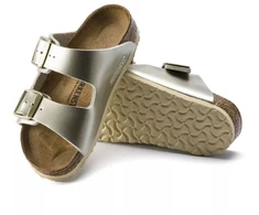 Birkenstock Arizona Kids Birko-Flor Electric Metallic Gold Siauri Basankoms (1014841)
