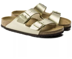 „Birkenstock Arizona“ moteriškos šlepetės „Birko-Flor Gold“, įprasto pločio (1016110)