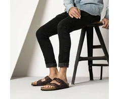Birkenstock Arizona Nubuk Habana Siauri Rudi Moteriški/Vyriški Šlepetės (52533)