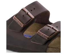 Birkenstock Arizona Soft Footbed Oiled Leather Habana Narrow moteriškos šlepetės (0452763)