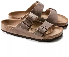 Birkenstock Arizona tabako rudos siauros vyriškos rudos šlepetės (0352203)