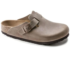 „Birkenstock Boston“ tabako rudos alyvuotos odos, reguliaraus ir plataus pločio moterims/vyrams (0960811)