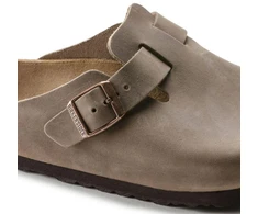 „Birkenstock Boston“ tabako rudos alyvuotos odos, reguliaraus ir plataus pločio moterims/vyrams (0960811)