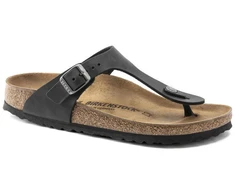 Birkenstock Gizeh NU Oiled Juodas Įprastos Basutės Moterims/Vyrams (0845251)
