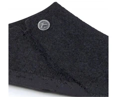 Birkenstock Zermatt Antracito spalvos vilnos veltinio šlepetės su pašiltinimu moterims/vyrams, įprasto pločio (1015090)