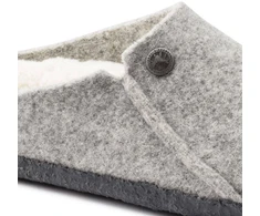 Birkenstock Zermatt Šviesiai pilkos vilnos veltinio šiltintos vyriškos/moteriškos šlepetės Reguliarus Platus (1015092)