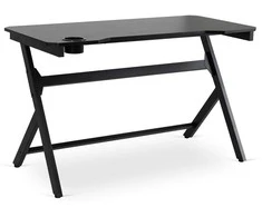 BLECK žaidimų stalas žaidėjams, 120 cm, juodas, modernus, lofto formos