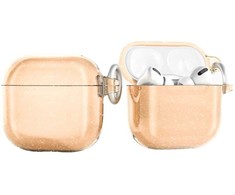 Blizgučių dėklas AirPods 4“ - aukso spalvos