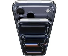 iPhone 17 Pro dėklas Thin Fit MagSafe Clear Navy Mėlyna Spigen
