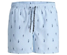 Blue Jack&amp;Jones vyriški maudymosi šortai JWHARUBA SWIM PRINTS 12206537 Cashmere Mėlyna Stripes