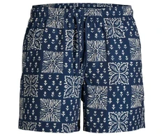 Blue Jack&amp;Jones vyriški maudymosi šortai JPSTMAUI SHELL AOP SWIM SHORTS REG 12291808 PAGEENT Mėlynas