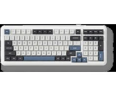 MCHOSE K99 belaidė mechaninė klaviatūra| US | Hyacinth Switch | 2.4GHz, BT | Balta-mėlyna