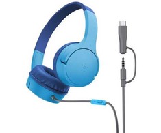 Belkin Mėlyna SOUNDFORM MINI WIRED ON-EAR - Ausinės - USB-C 3.5MM Mėlynas