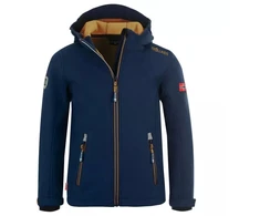 Blue TrollKids Vaikiška striukė Trollfjord mystic mėlynas/golden yellow softshell navy mėlynas (161-146)