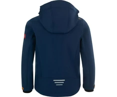 Blue TrollKids Vaikiška striukė Trollfjord mystic mėlynas/golden yellow softshell navy mėlynas (161-146)