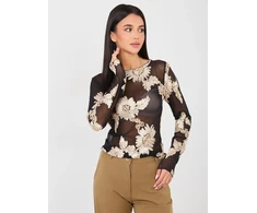 Bluzka-IT-BZ-22125.60-juoda-smėlio spalva