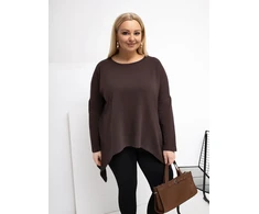 Tunika moterims plus size tamsiai ruda