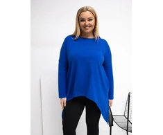 Tunika moterims plus size kobalto spalvos
