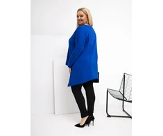 Tunika moterims plus size kobalto spalvos