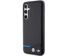 Dėklas BMW BMHCS23FE22NBCK S23 FE S711 juodos spalvos Leather Carbon