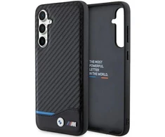 Dėklas BMW BMHCS23FE22NBCK S23 FE S711 juodos spalvos Leather Carbon