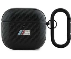 BMW AirPods 4 dėklas juodas, anglies pluošto dizainas