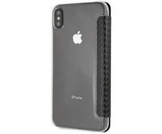 BMW anglies pluošto dėklas iPhone XS Max, juodas, trispalvis