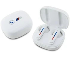 BMW Bluetooth Ausinės BMBEMIATP20LOH TWS + docking station baltos spalvos Printed Logos