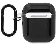 Dėklas BMW BMA222SWTK AirPods 1/2 dangtelis juodas/juodas Kelių spalvų linijos