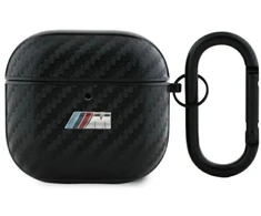 BMW BMA4CMPUCA AirPods 4 dėklas juodos spalvos PU Carbon M Collection