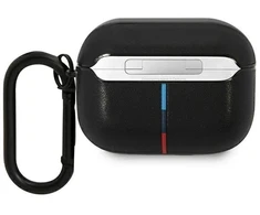 BMW BMAP22PVTK dėklas AirPods Pro juodas/juodas odinis išlenktos linijos