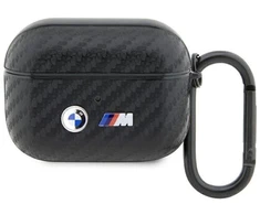 BMW BMAPWMPUCA2 AirPods Pro dėklas juodos spalvos Carbon Double Metal Logo