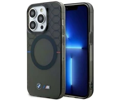 BMW BMHMP14XHGPK Apple iPhone 14 Pro Max 6.7″ pilka kietas dėklas Pattern MagSafe